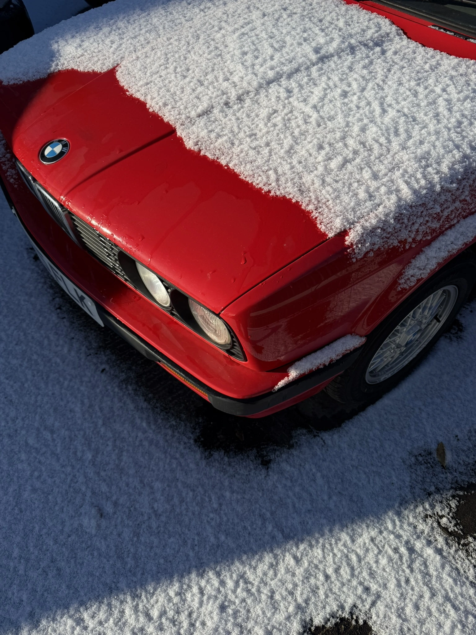 Workshop interior with classic cars